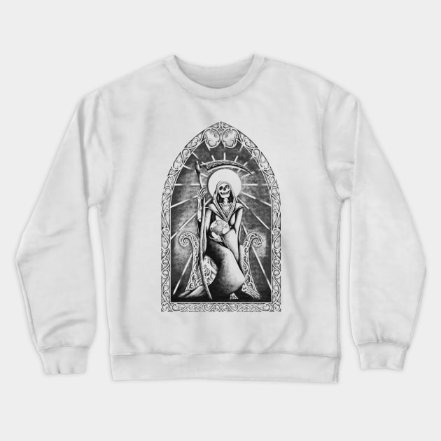 Santa Muerte Crewneck Sweatshirt by Art of Arklin